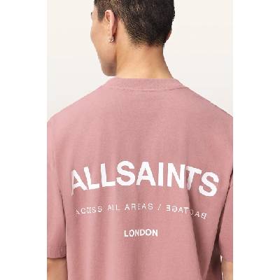 AllSaints уголемена тениска мъжка от памук BACKSTAGE SS CREW (M033PF)