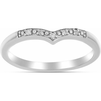 Nefertitis Prsten stříbrný s broušeným diamantem 016262 DIA