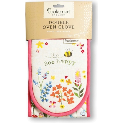 Cooksmart ® Двойна памучна кухненска ръкавица Be Happy Bee Happy - Cooksmart ® (9640)