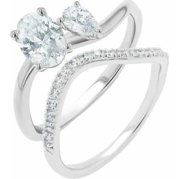 Eppi Romantický zásnubný set prsteňov s diamantmi Clementine RE48895