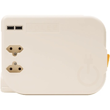 Rolee Автоматичен удължител rolee m, 2 незаземени контакта + 2 usb контакта, 4 м, перлено бял r40062101 (r40062101)