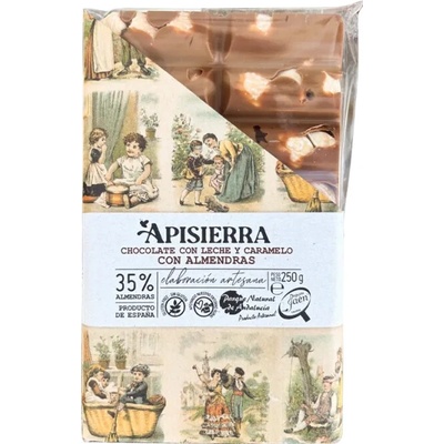 Apisierra mléčná s karamelem a mandlemi 250 g