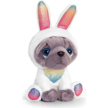 Keel Toys Плюшена играчка Keel Toys - Мопс с костюм на зайче, 20 cm (SD6170 zaiche)