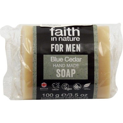 Faith For Men tuhé mýdlo Modrý cedr 100 g