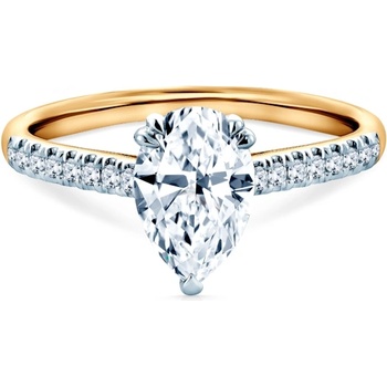 SAVICKI Годежен пръстен Savicki: двуцветно злато, лабораторен диамант