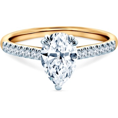 SAVICKI Годежен пръстен Savicki: двуцветно злато, лабораторен диамант