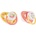 Lorelli Силиконови залъгалки Lorelli Baby Care - С капаче, 6м+, 2 броя, Yellow/Pink (10220760002)