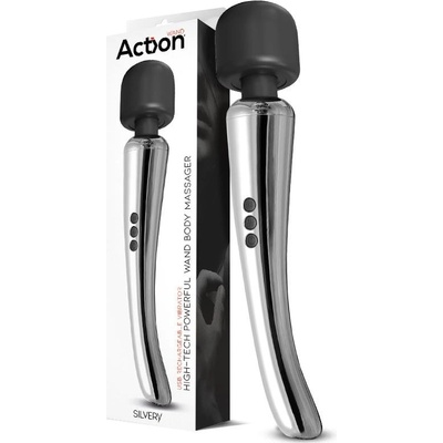 Action High-Tech Powerful Wand Body Massager Silvery