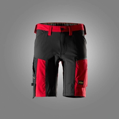 Snickers Workwear Pracovné kraťasy AllroundWork Stretch+ červené