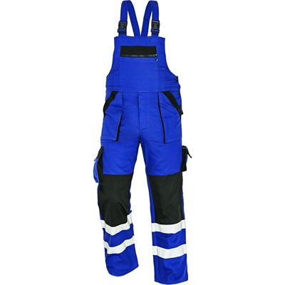 Cerva MAX REFLEX pracovní nohavice s laclem modro čierna