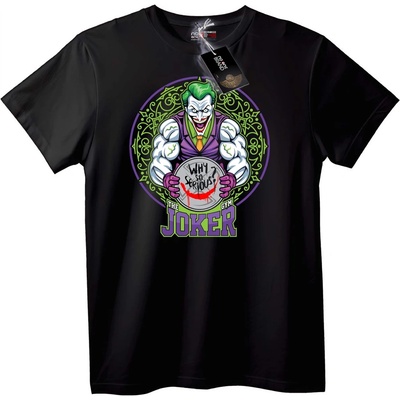 NOONEBRAND Тениска Joker Фитнес: Защо си толкова сериозен? - XL, White
