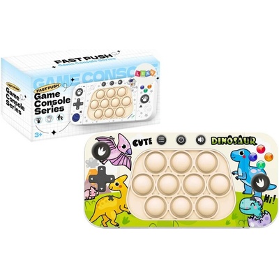 Toys Kapesní herní konzole Pop It s dinozaury a 4 herními režimy