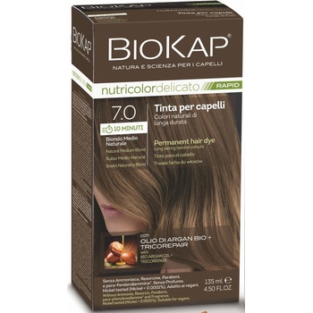 Biokap NutriColor Delicato barva na vlasy 7.0 blond přírodní střední 140 ml