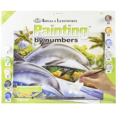 Royal Malování podle čísel Delfíni