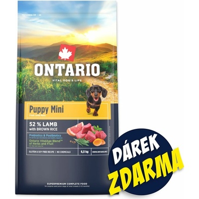 Ontario Puppy Mini Lamb & Rice 6,5 kg