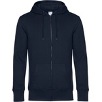B&C Collection B&C KING ZIPPED HOOD / Мъжки суичър с цип - тъмносин XS (01U03Ku3400)