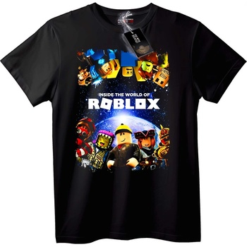 NOONEBRAND Тениска Roblox Свят - 7XL, Black