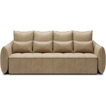 Eltap Светлокафяв кадифен разтегателен диван с място за съхранение 242 cm Weltton - ELTAP (SO-WEL-20NU)