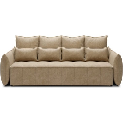 Eltap Светлокафяв кадифен разтегателен диван с място за съхранение 242 cm Weltton - ELTAP (SO-WEL-20NU)