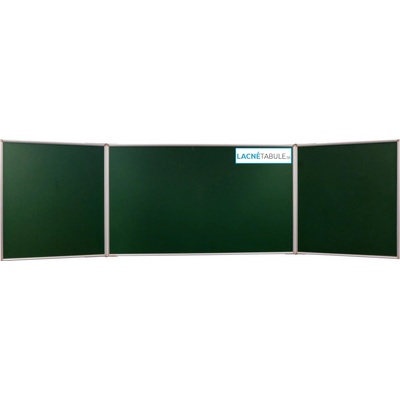 MEMO MTT1710ALZ Magnetická školská tabuľa na písanie kriedou - triptych SCHOOL 340 x 100 cm