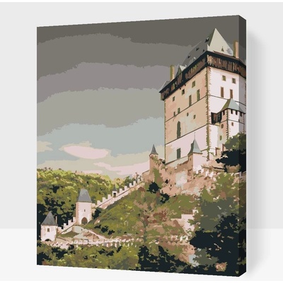Painting Queens Painting Queens Malování podle čísel Hrad Karlštejn 2 40 × 50 cm vypnuté plátno na rám PBN/KARLSTEJNCASTLE2/40X50/W