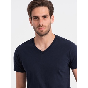 Ombre Clothing Тъмно синя мъжка основна тениска с V-образно деколте Ombre Clothing Ombre Clothing | Sin | МЪЖЕ | S
