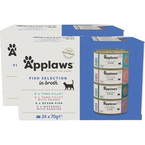 Applaws Fish Selection Консерва за котки, избор на риба в бульон 48 x 70 г