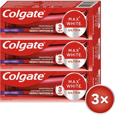 Colgate Max White Ultra MultiProtect bieliaca 3 × 50 ml