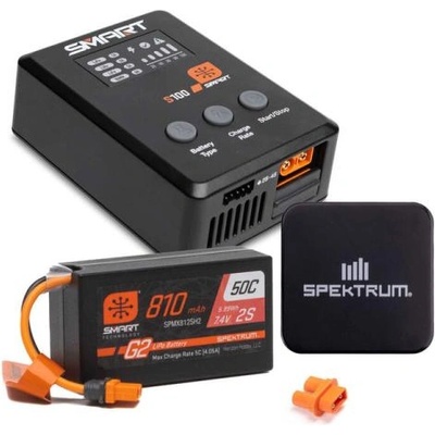 Spektrum Smart Powerstage G2 Car 2S 810mAh IC2, зарядно S100, източник 65W
