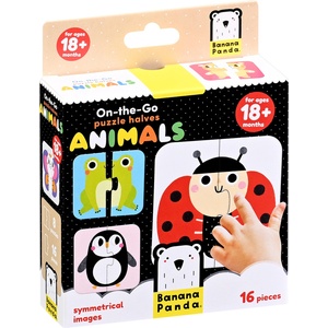 BANANA PANDA Бебешки пъзел Banana Panda 8 в 1 - Половинки на животни (49104) - ozone
