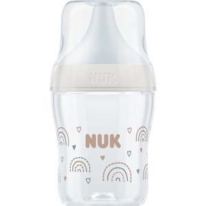Nuk Шише със силиконов биберон NUK - Perfect Match, 150 ml, размер S, Дъга (10215015)