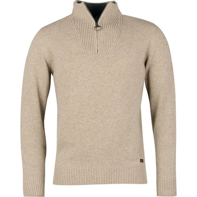 Barbour Nelson Essential Half Zip Sweatshirt Stone