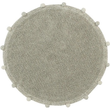 Lorena Canals Светлозелен ръчно изработен памучен детски килим подходящ за пране ø120 cm Bubbly Olive - Lorena Canals (C-BUBBLY-OLV)