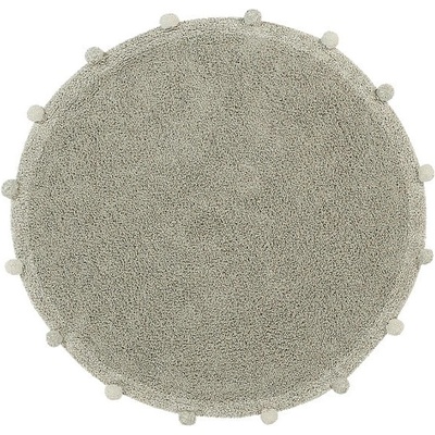 Lorena Canals Светлозелен ръчно изработен памучен детски килим подходящ за пране ø120 cm Bubbly Olive - Lorena Canals (C-BUBBLY-OLV)