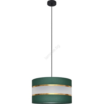 Helam Пендел HELEN 1xE27/15W/230V Ø 35 cm зелен/златист (HE1550)