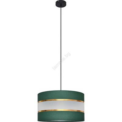 Helam Пендел HELEN 1xE27/15W/230V Ø 35 cm зелен/златист (HE1550)