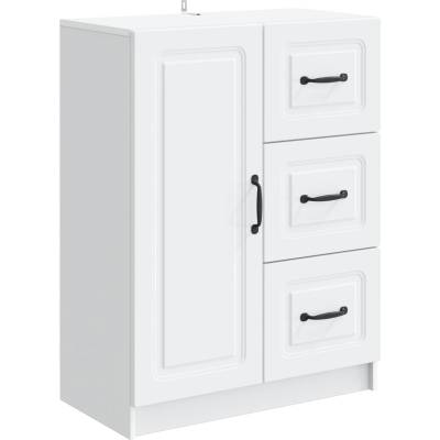 vidaXL Служебен шкаф Бяло 66 x 34, 5 x 87 см Инженерна дървесина (895775)