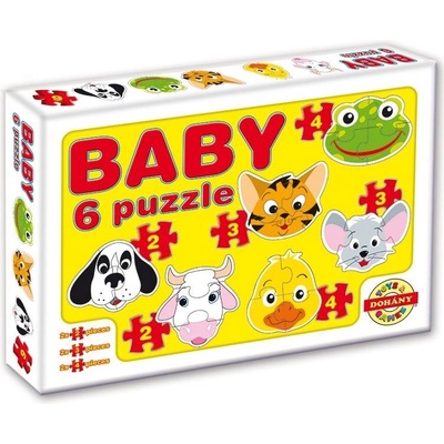 DOHÁNY Baby Zvířecí hlavičky safari 6v1 2-125680 4 dílků