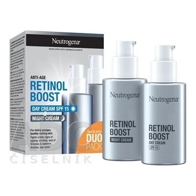 Neutrogena Retinol Boost Neutrogena Retinol Boost nočný krém s retinolom 50 ml + Neutrogena Retinol Boost denný krém SPF 15 50 ml