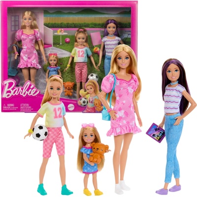 Barbie sestry sada 4 bábik s doplnkami