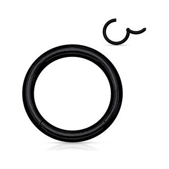 Šperky4U piercing segment kruh černý K01039K-1210