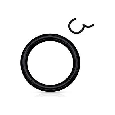 Šperky4U piercing segment kruh černý K01039K-1210