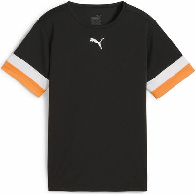Puma Futbalové tričko INDIVIDUALRISE JERSEY JR čierna biela oranžová