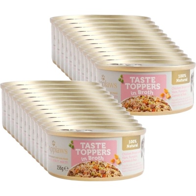 Applaws Taste Toppers Broth Kuře se šunkou 24 x 156 g