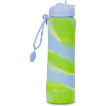 COOLPACK Сгъваема силиконова бутилка COOLPACK - PUMP - Girls Zebra Lime