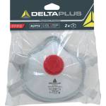 Delta Plus Респиратор delta m2fp3v / ffp3, с клапан, 2 броя в опаковка - бял (m2fp3v)
