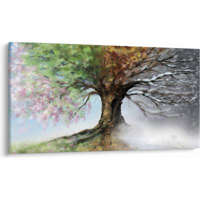 Obraz - Strom čtyř ročních období, jednodílný 120x70 cm