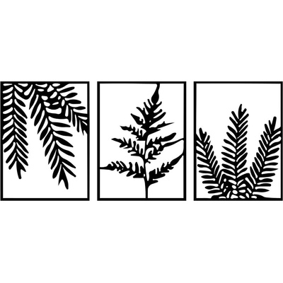 Wallity Метални декорации за стена в комплект от 3 броя118x50 cm Yakomo - Wallity (279ENZ1277)