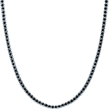 SAVICKI Тенис колие Luminy 3, 0 мм: бяло злато, черни диаманти