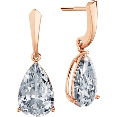 DF dámske náušnice 6427, růžové zlato s laboratorními diamanty o celkové váze 6.00 ct VS1/F